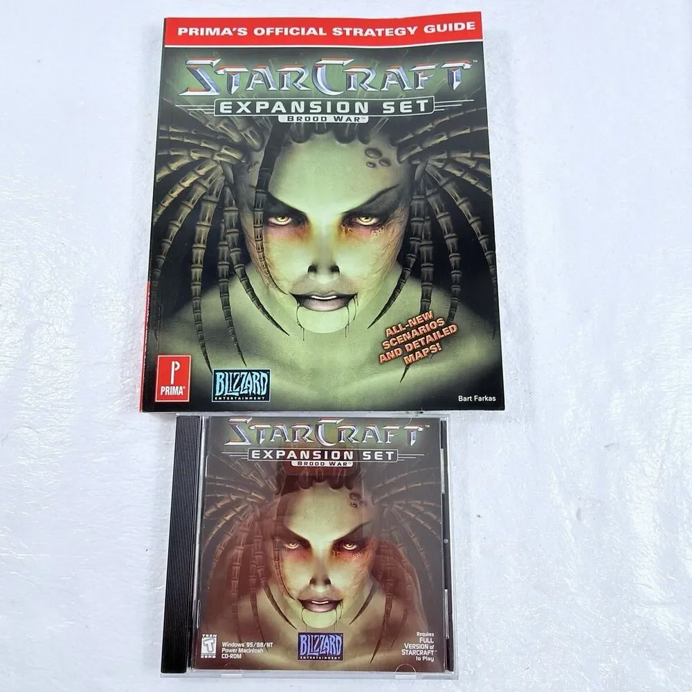 StarCraft Battle Chest PC Big Box Vintage Game With Expansion Brood War Manuals